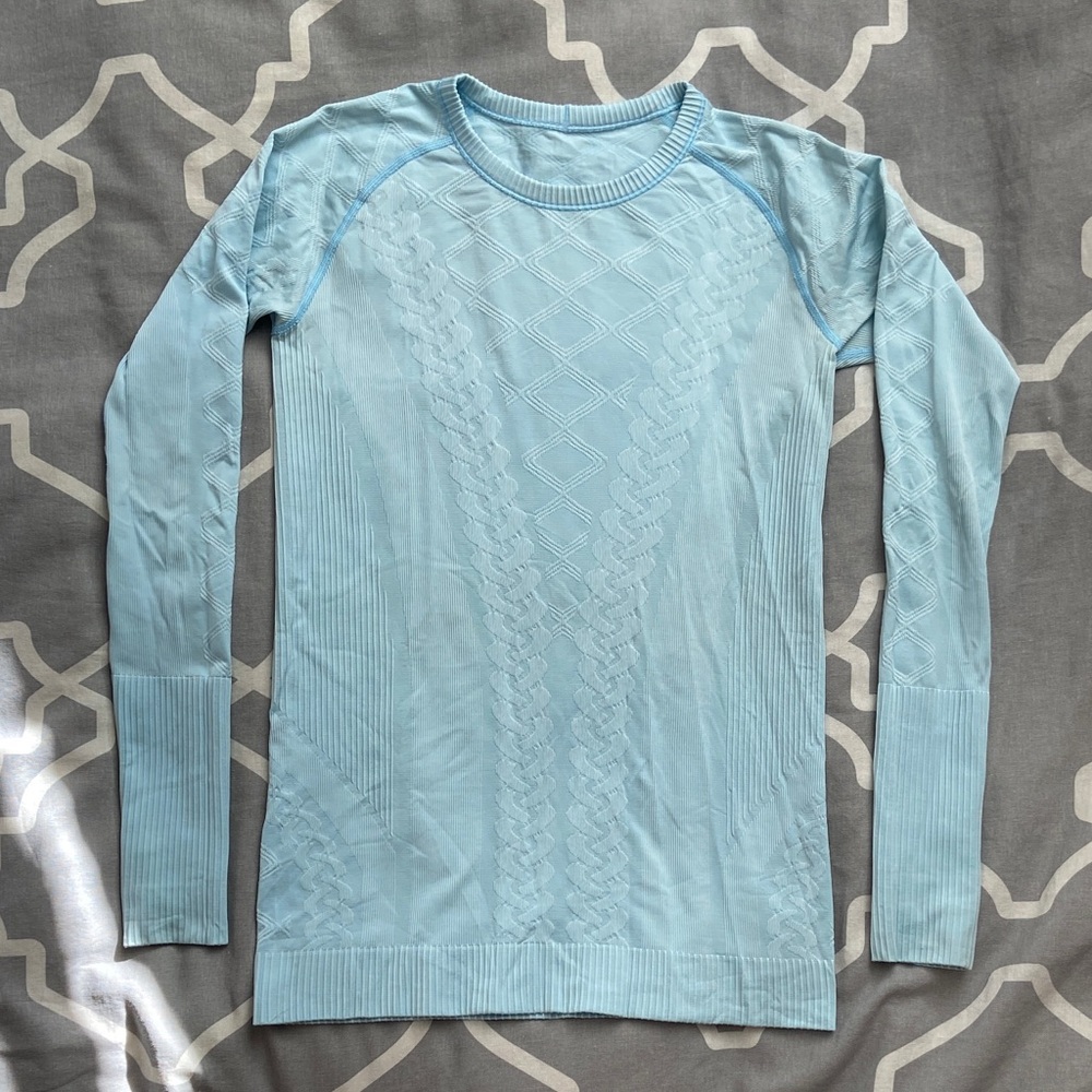 Light Blue Long Sleeve lululemon top